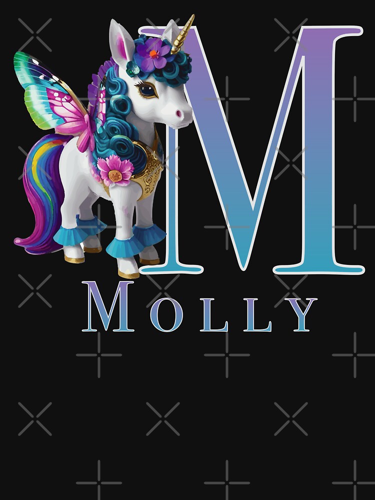 Molly name with a cute unicorn by Lubellebubble20
