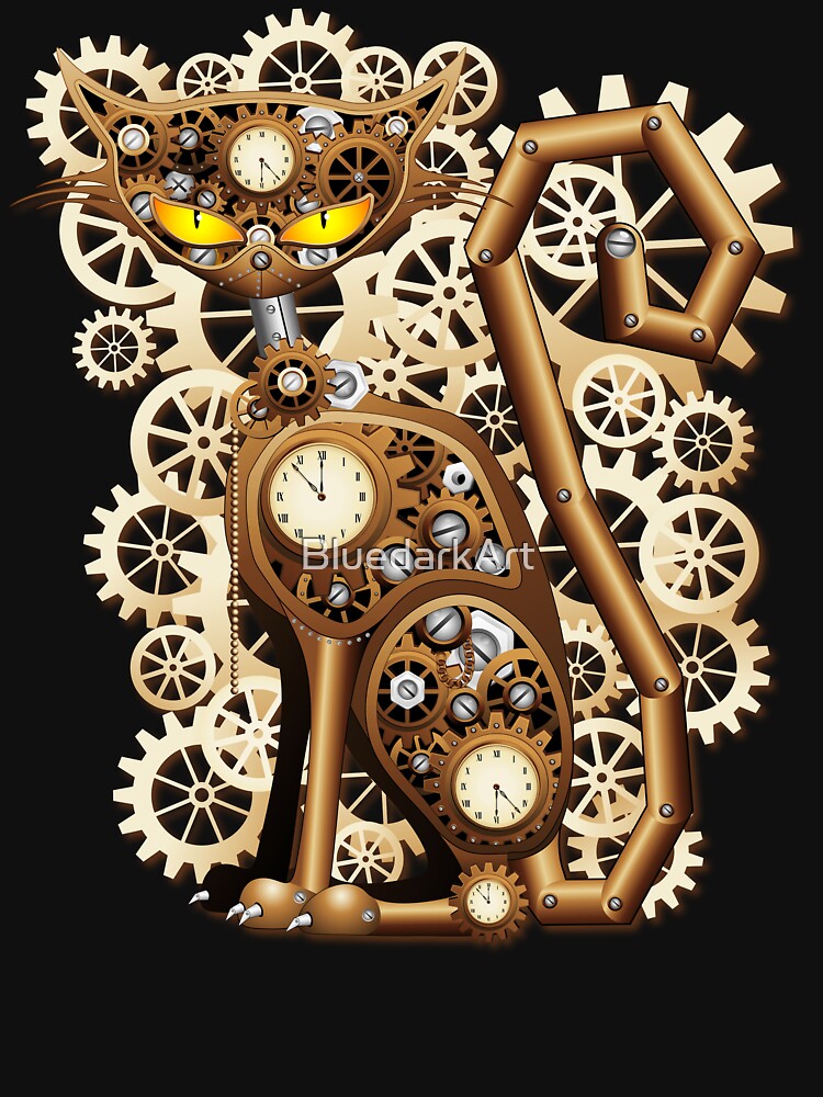 Cat Steampunk Vintage Retro Style Machine by BluedarkArt
