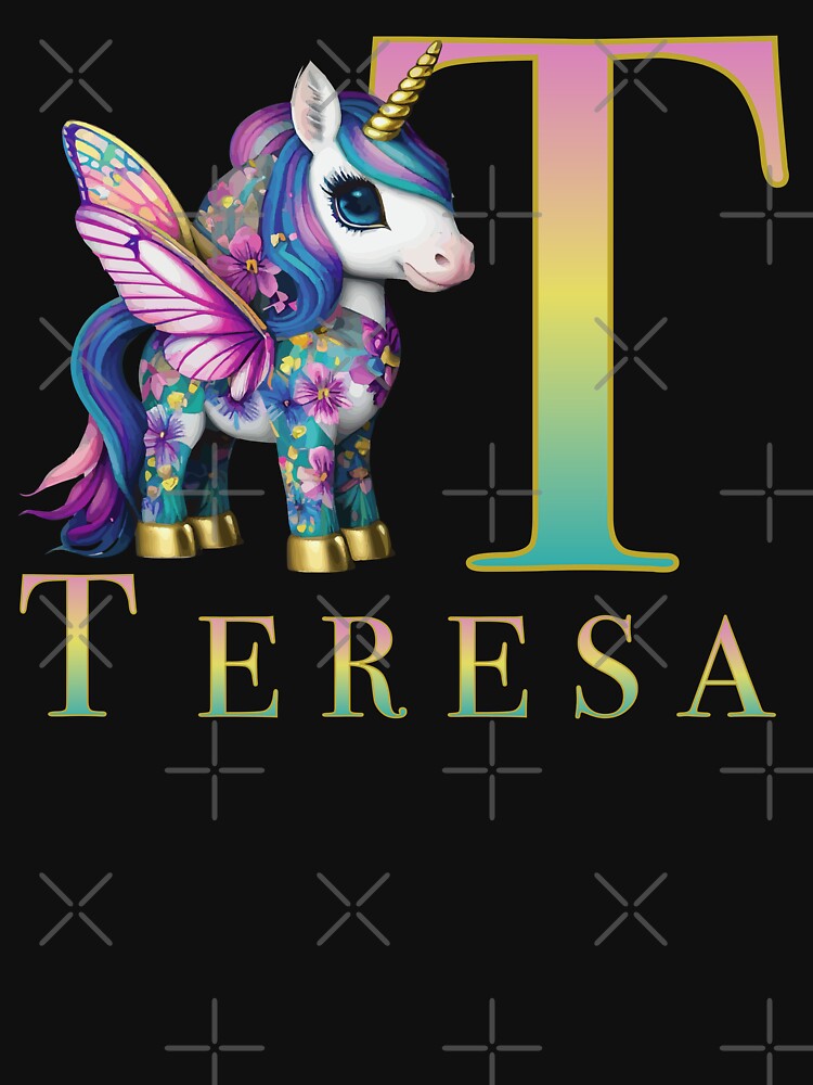 Teresa name with a cute unicorn by Lubellebubble20