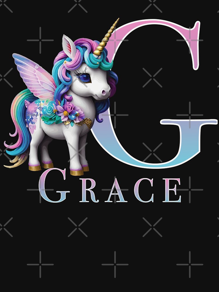 Grace name with a cute unicorn by Lubellebubble20