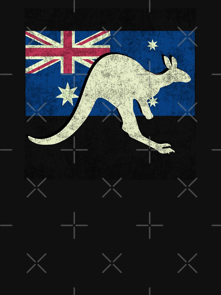 Vintage Retro Kangaroo | Australian Flag | Aussie Animals by Aussies-R-Us