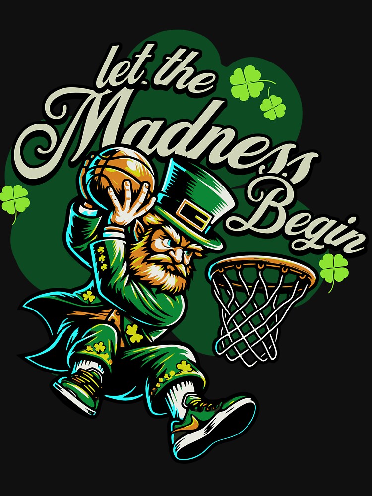 Let The Madness Begin Basketball St Patricks Day Gnome Shirt by MotivaChic