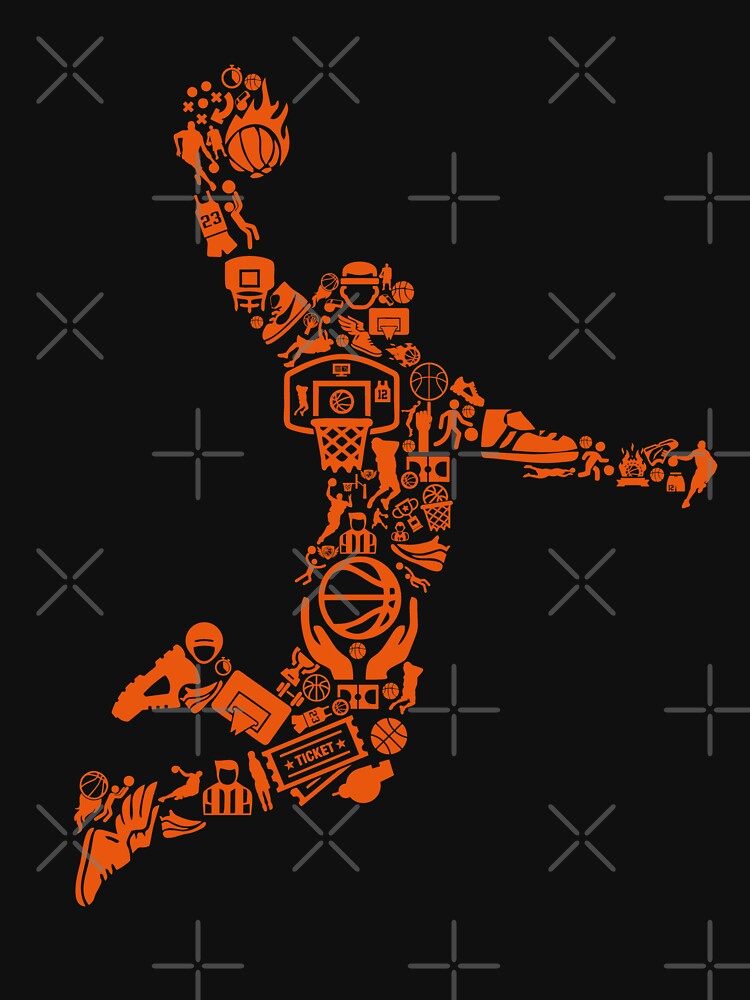 Relaxed Tee Shirt - basketball by DreamInk Studio
