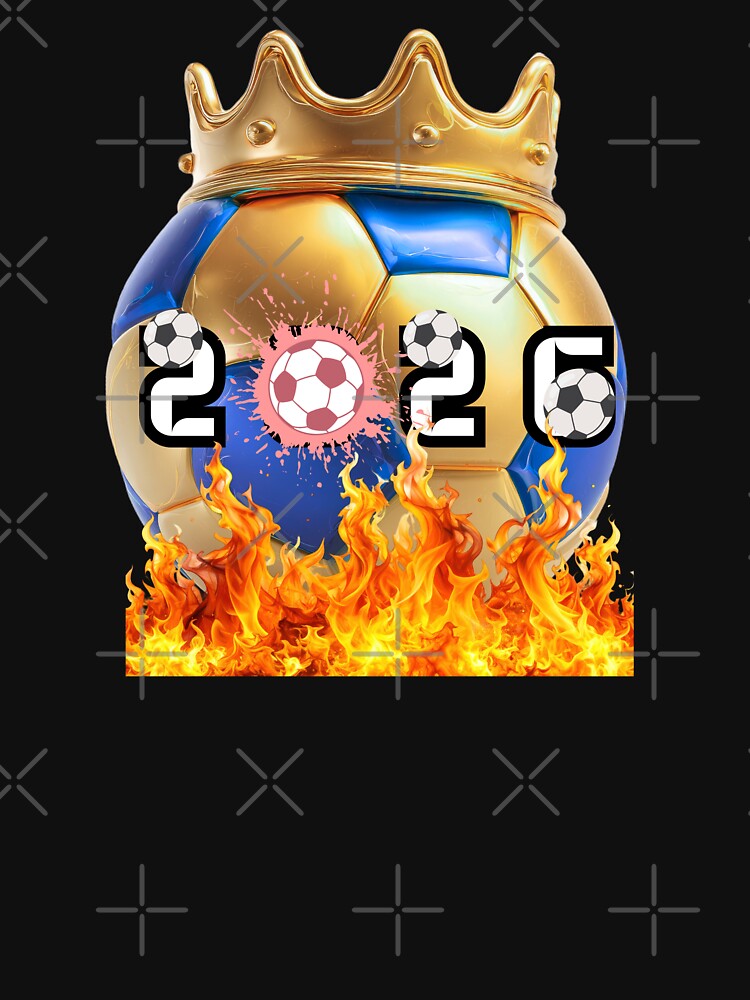 2026 Soccer Champion Crown – Golden Football Fire Trophy Design by Palette _Vibes