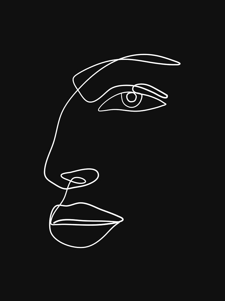 minimalist face of woman by Createchvity