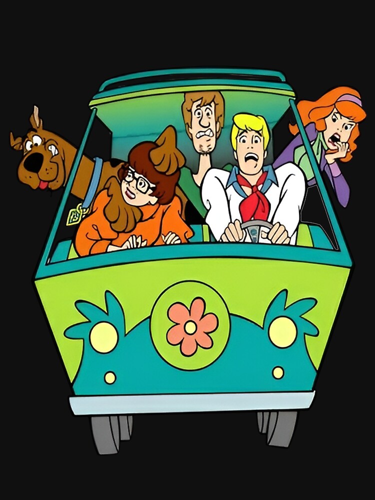 Mystery Machine Cartoon Gang Vintage Retro by MillieRhodes