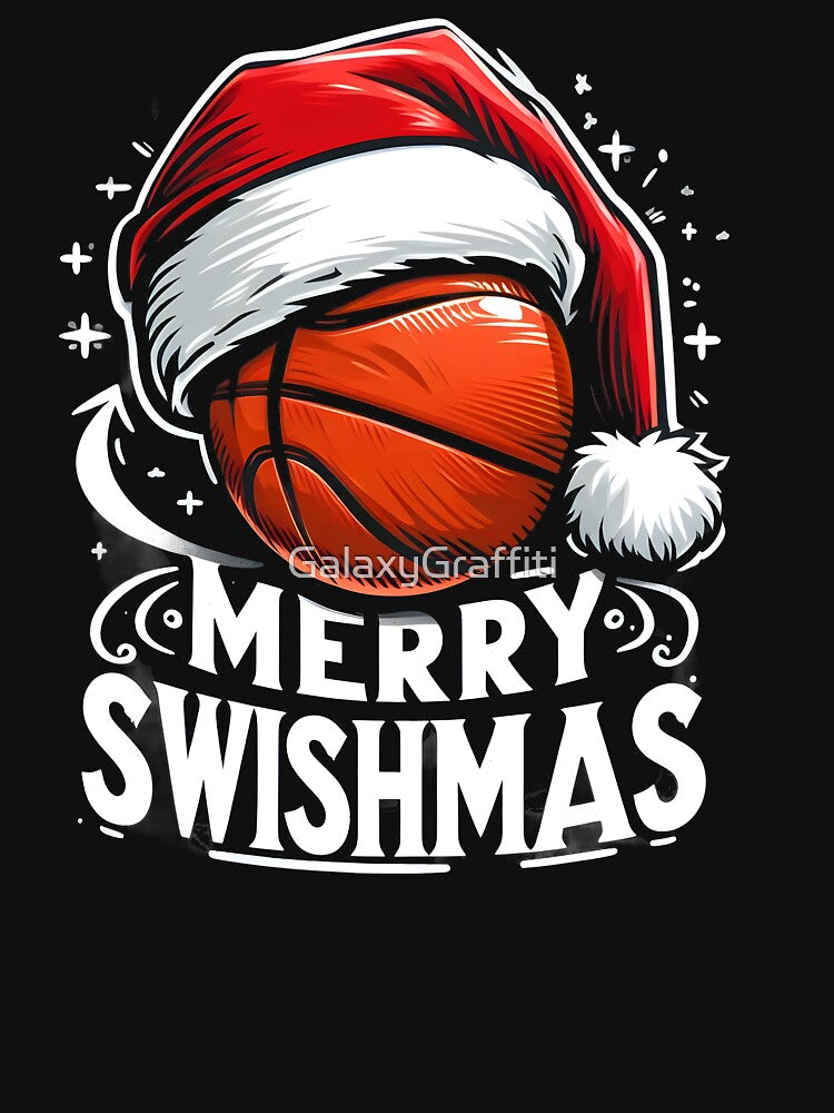 Merry Swishmas Ugly Christmas Basketball Christmas by GalaxyGraffiti