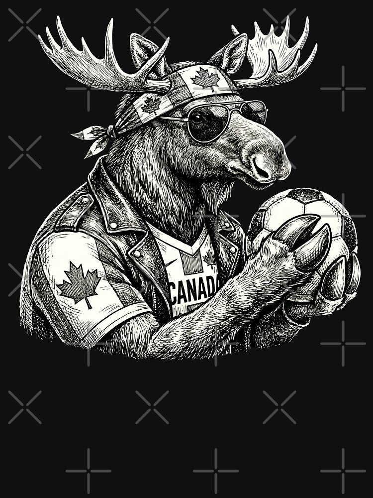 Canadian Moose Soccer Player by Roy & Tiffany