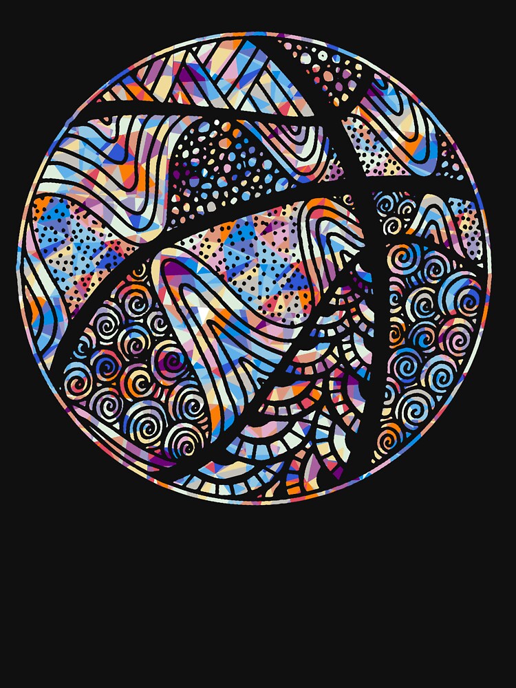 Cool And Awesome Basketball Geometric by UnknownArtistt