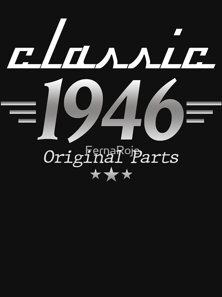 1946 Classic Car 80th Birthday Gift Distressed Design by FernaRoje