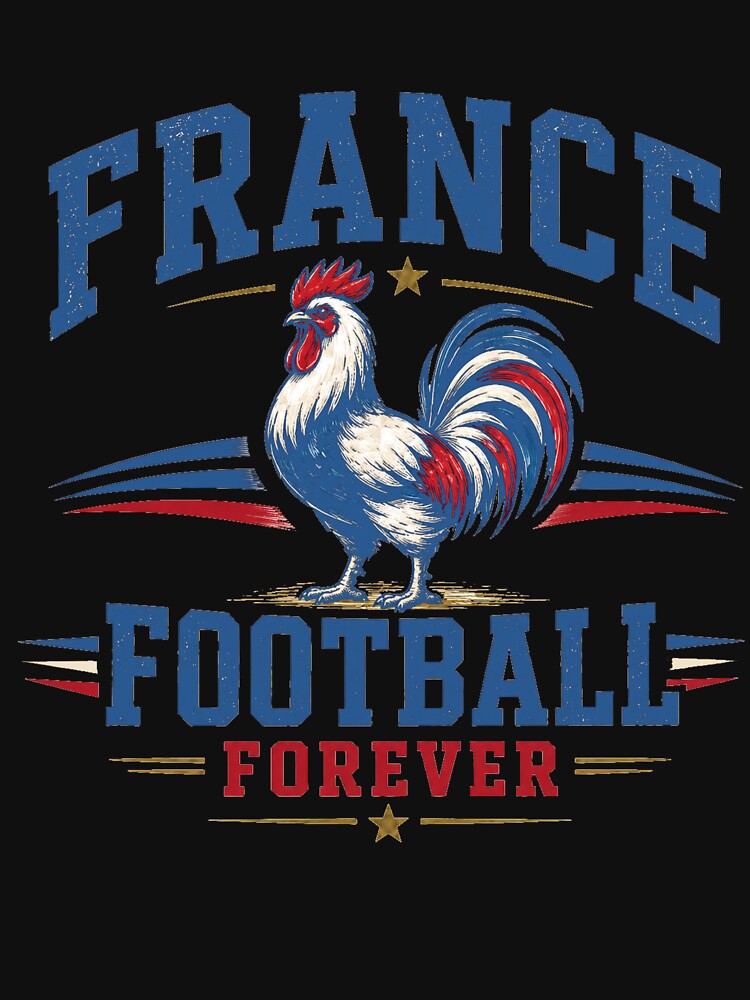 France Football Forever Rooster Fan Vintage Soccer Graphic by PunchDrop