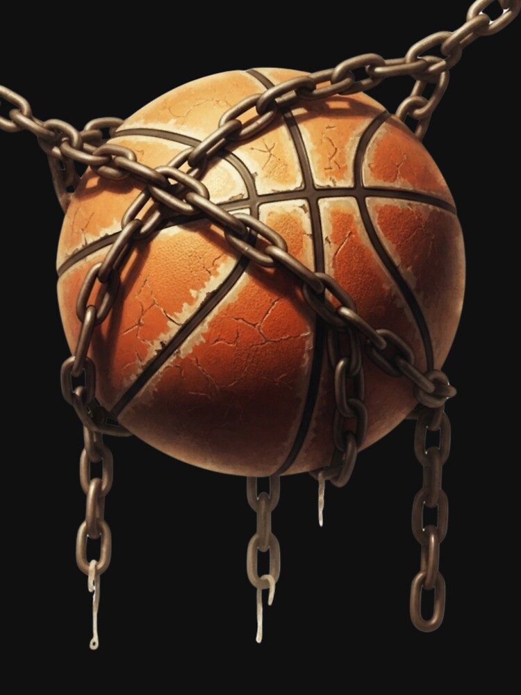 Basketball Chained Art – Dark Street Basketball Design by Dzblack