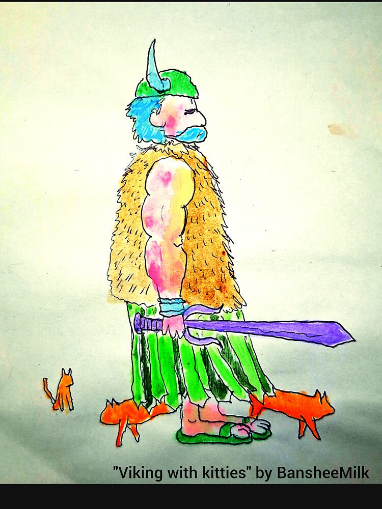 Viking (with kitties) by BansheeMilk