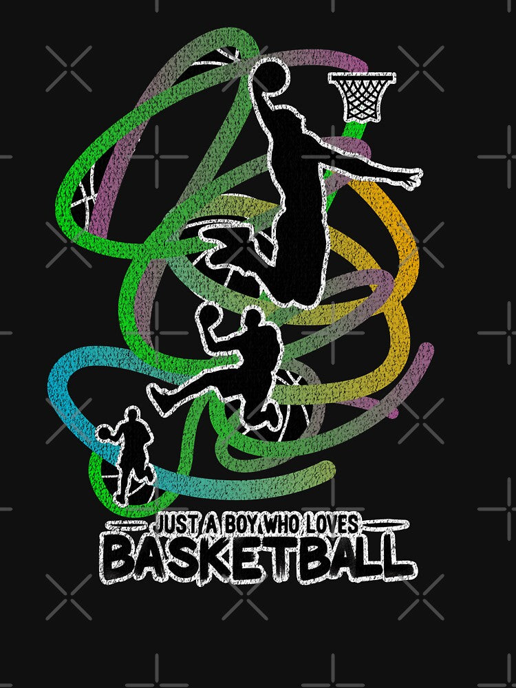 Just a Boy Who Loves Basketball : Retro Layup by Eksama Design