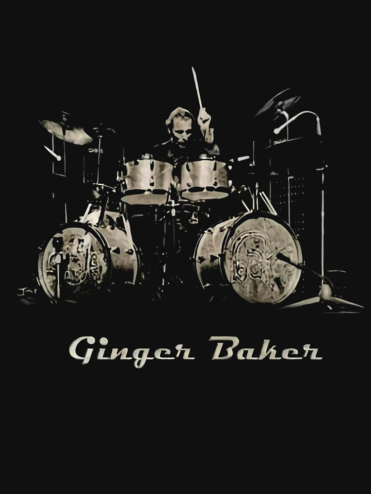 Ginger Baker, clothing, gift for drummer, rock n roll, vintage rock, Drummers 0008b by KylexyMayer