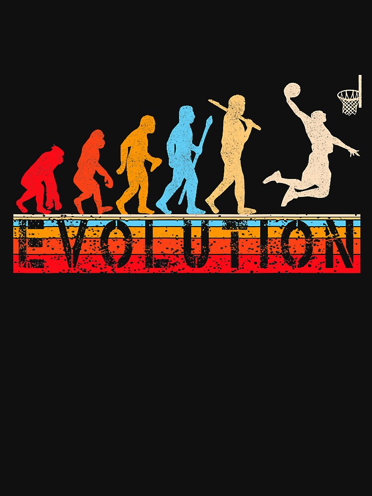 Evolution Basketball Funny Basketball players by jackjerry