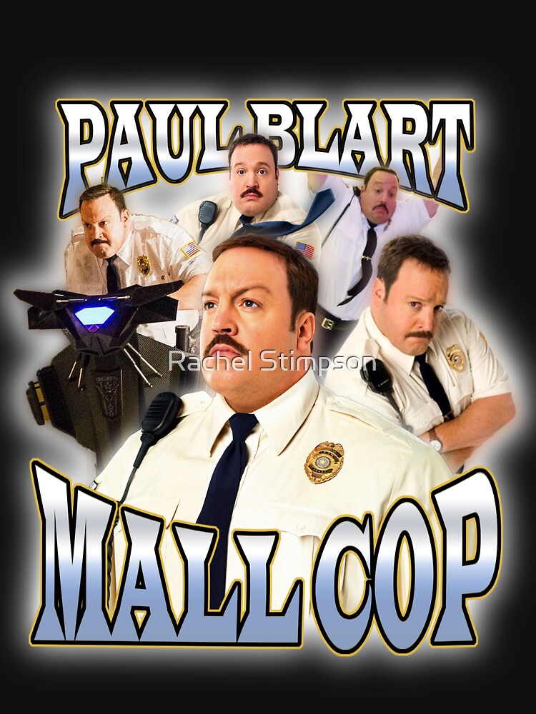 90s Vintage Tee Paul Blart Mall Cop Funny Tshirt by Rachel Stimpson