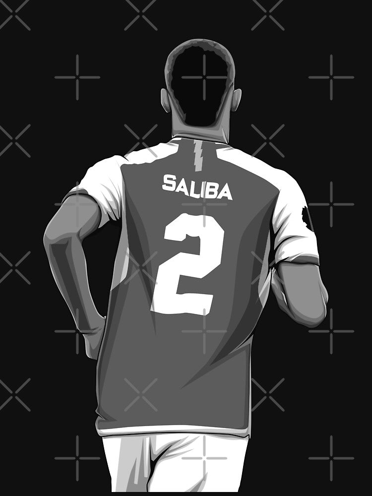 William Saliba Black and White Version by Aldduardo