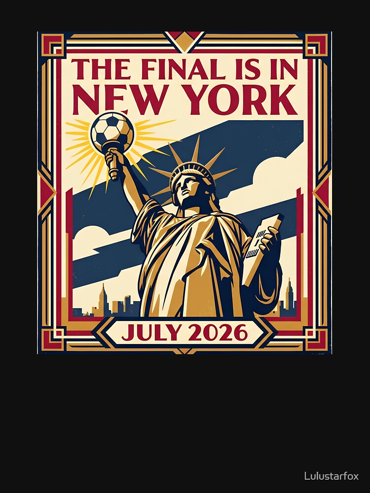 The Final Is In New York July 2026 World Cup Football Soccer Poster Art by Lulustarfox