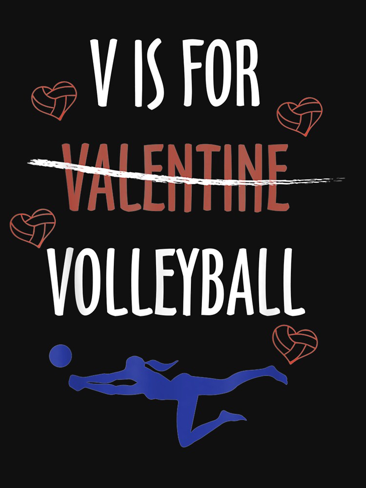 V Is For Volleyball Valentine Funny Gift by ninapfvu