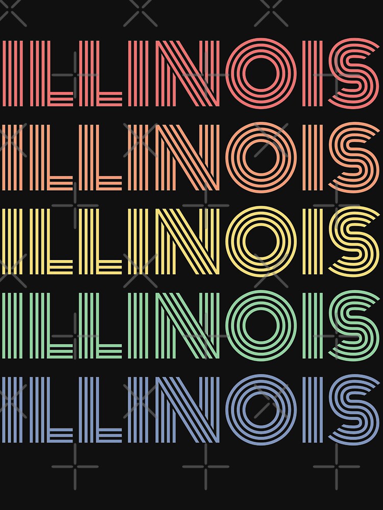 Illinois Retro Vintage Classic Fan Gift by LadySaltwater