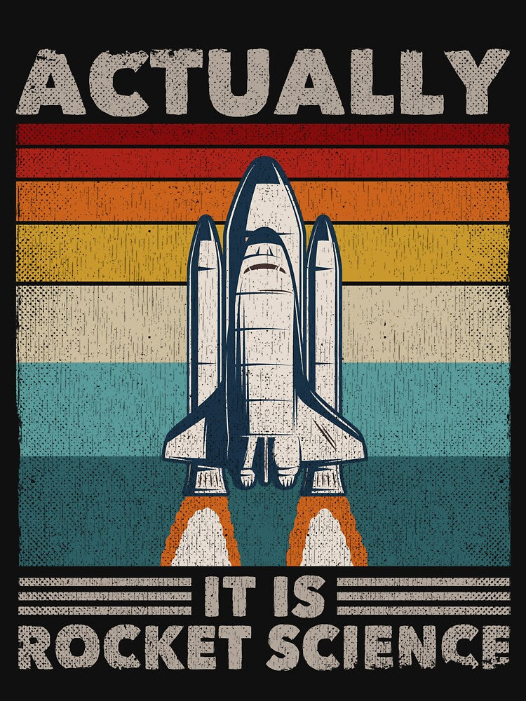 Funny Retro 80´s Rocket Science Aerospace Engineer by PandaPope