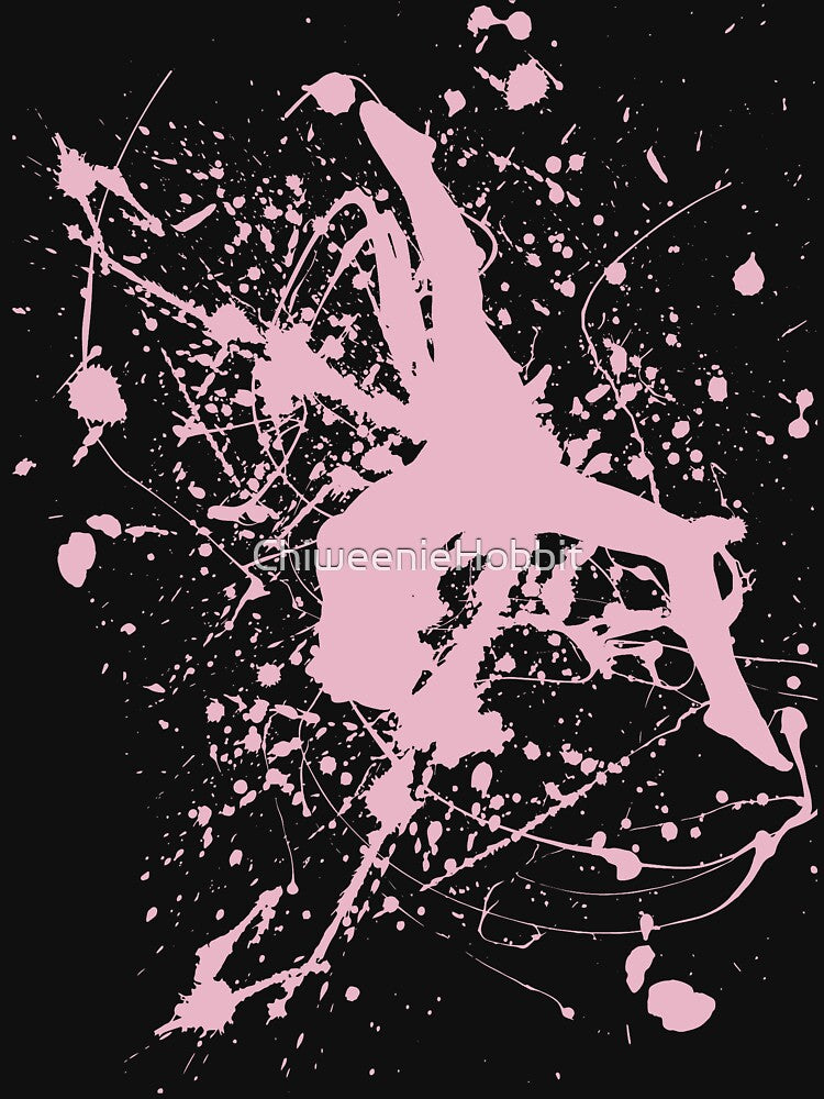 Pink Paint Splatter Gymnastics by ChiweenieHobbit