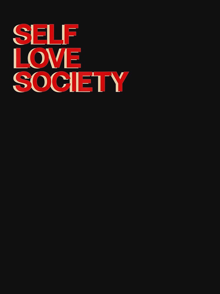 White Minimal Simple Self Love Society by beatabea