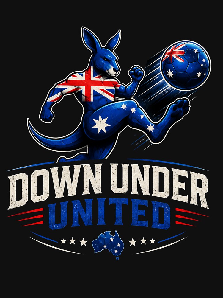 Down Under United Australia Soccer Kangaroo Shirt | Australian Football Fan Merch by Prime legend