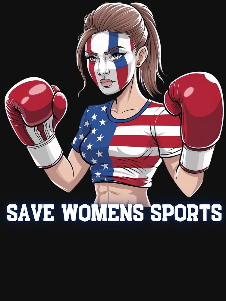 Save Women’s Sports – Patriotic Boxing Design by HeroSports