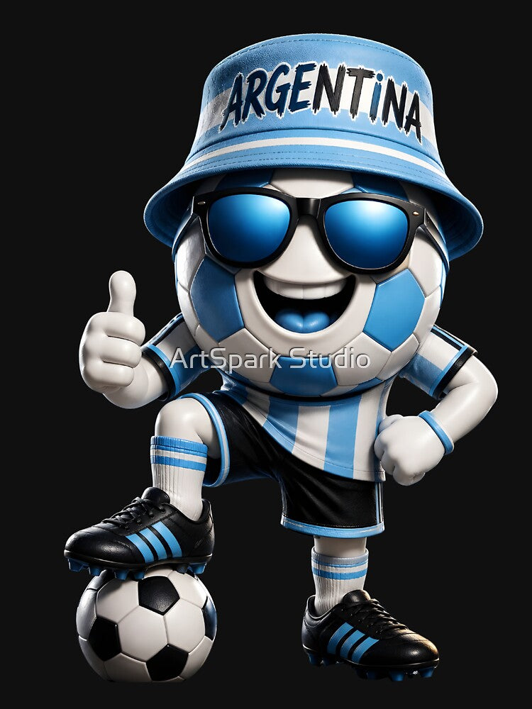 Argentina Soccer Mascot Funny Football Cartoon Graphic by ArtSpark Studio