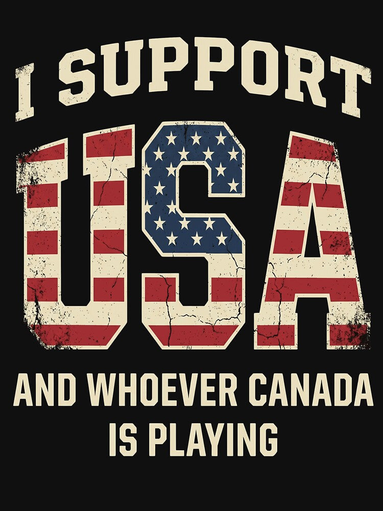 Funny USA vs Canada Sports Rivalry Humor Fan Quote Design by NADIASHOP86