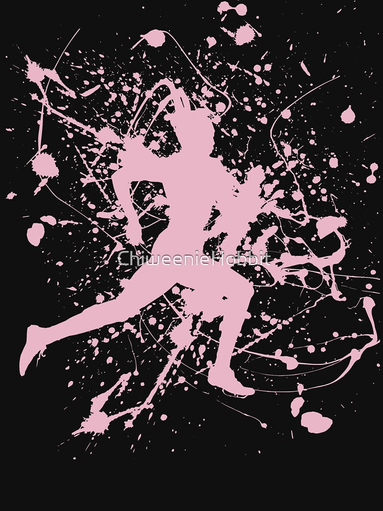Pink Paint Splatter Runner by ChiweenieHobbit