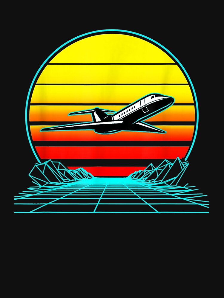 Retro Vintage Sunset Jet Fighter by bar0zysbertha