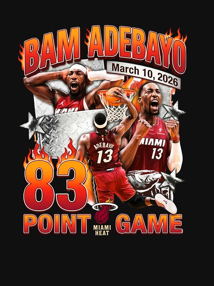 Miami Bam Adebayo 83 Points Game Retro by HughIeas