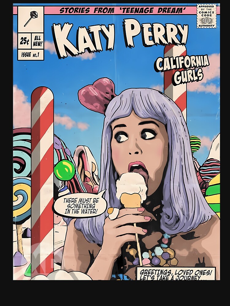 Retro Comic Cover Katy Perry Music Artwork by AndrJacques