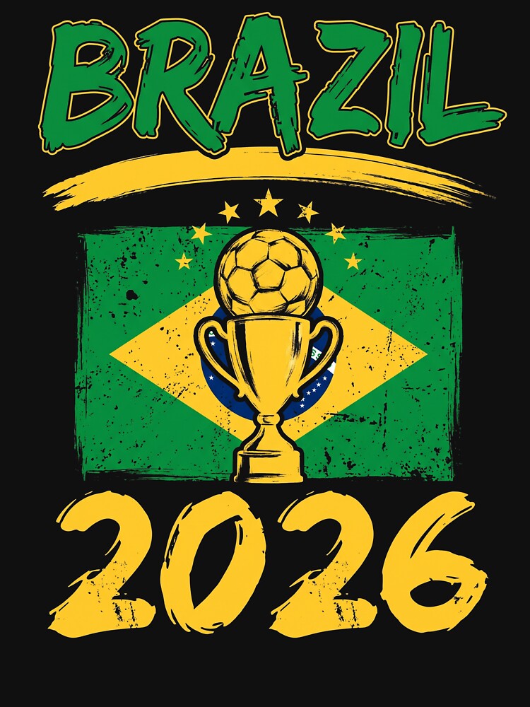Brazil 2026 Football World Cup Fan Supporter by SofenArt