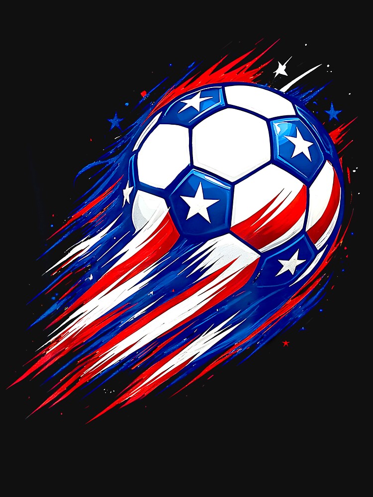 USA Soccer Ball Patriotic American Flag Football Fan by nojany