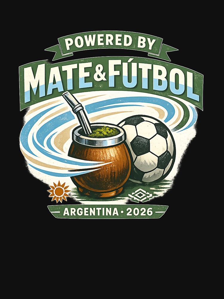 Argentina Football 2026 Powered By Mate & Fútbol by rebuZZ-Apparels-The Minimalistic Buzz