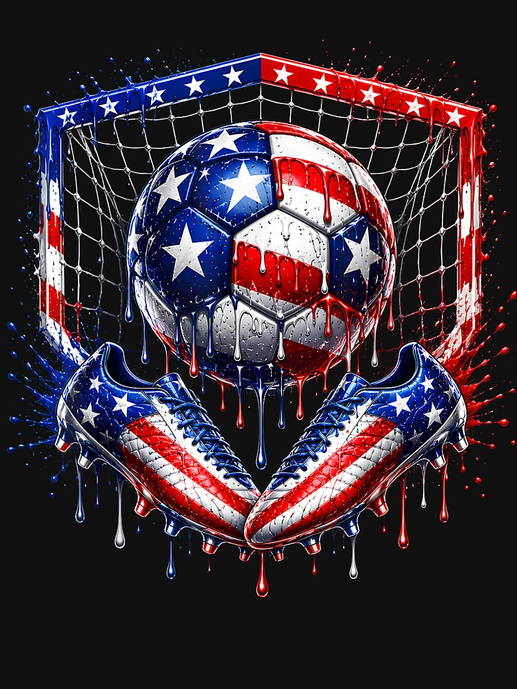 Soccer Drip American Flag Goalkeeper Patriotic 4th Of July by kienoy