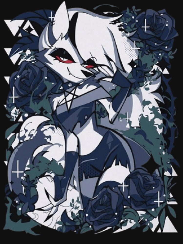 Helluva Boss Loona Floral Print by HellaverseArt