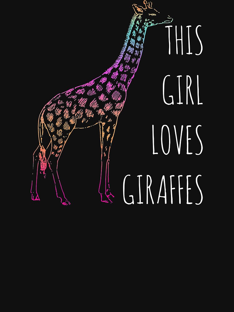 Giraffe - Love Giraffes Funny Gift Premium T-Shirt by EveElliott