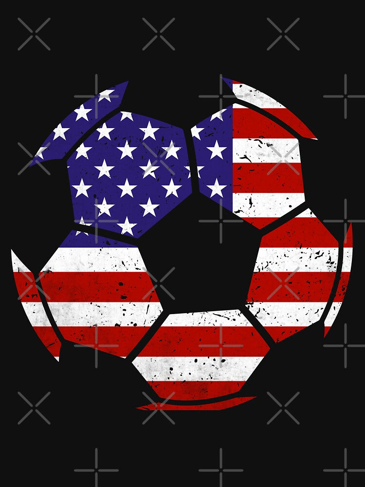 United States Soccer Ball Flag Jersey USA Football Fan by EIMgraphic