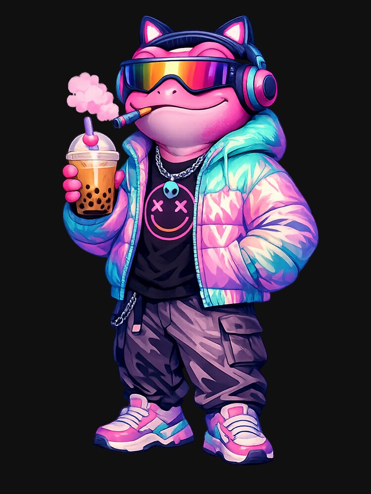 Retro Cyberpunk Frog by BlackRockX