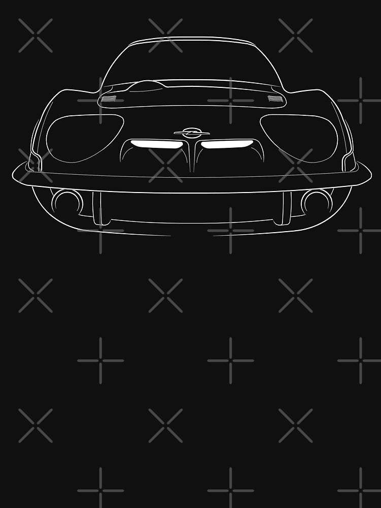 Opel GT - front stencil, white by mal-photography