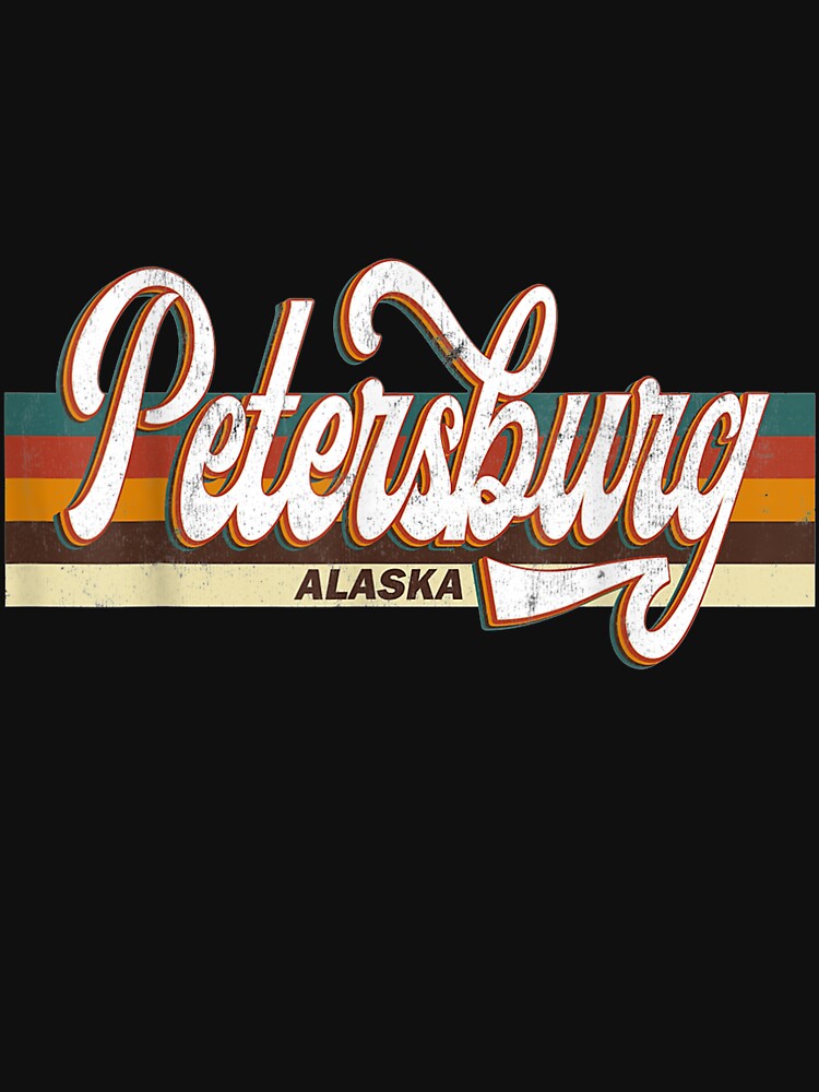 Petersburg Alaska Retro Vintage 70s 80s Distressed by manidala