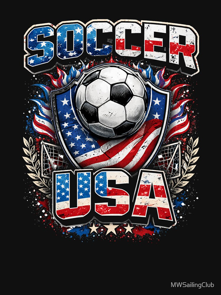 Soccer USA – Patriotic Football Shield Design by MWSailingClub