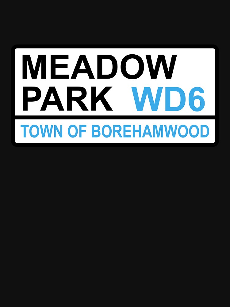 Boreham Wood Meadow Park Iconic Street Sign by DelfDesign