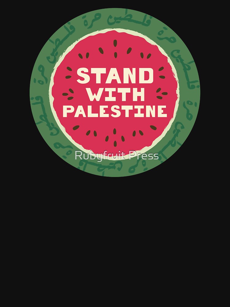 Free Palestine Watermelon Arabic by Rubyfruit Press