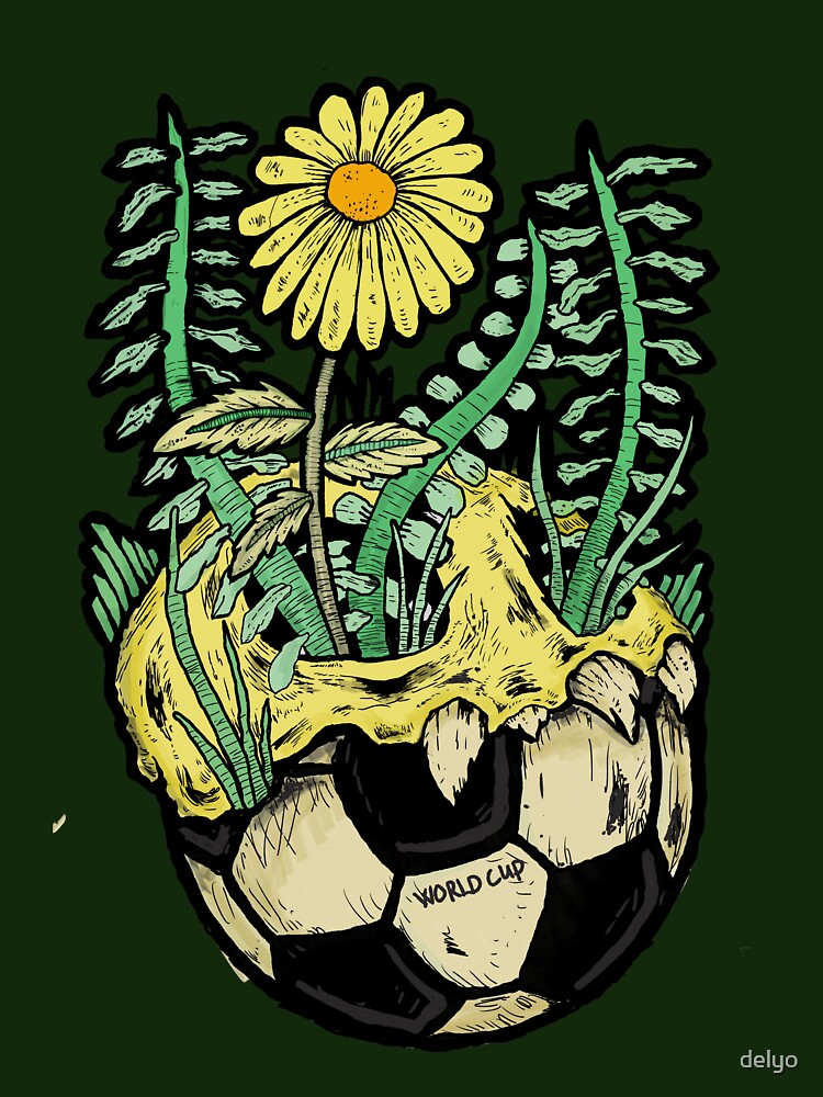 forever football fan skull and botany by delyo